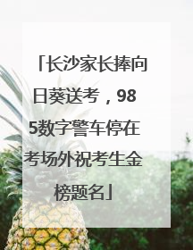 长沙家长捧向日葵送考，985数字警车停在考场外祝考生金榜题名