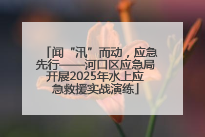 闻“汛”而动，应急先行——河口区应急局开展2025年水上应急救援实战演练