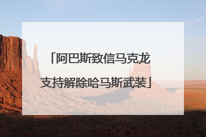 阿巴斯致信马克龙 支持解除哈马斯武装