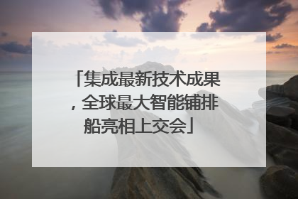 集成最新技术成果，全球最大智能铺排船亮相上交会