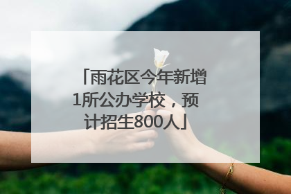 雨花区今年新增1所公办学校，预计招生800人