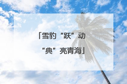 雪豹“跃”动 “典”亮青海