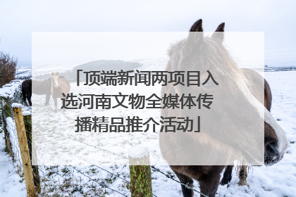 顶端新闻两项目入选河南文物全媒体传播精品推介活动