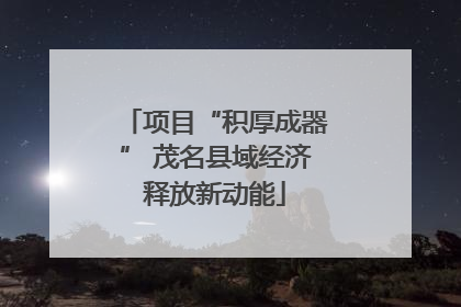 项目“积厚成器” 茂名县域经济释放新动能