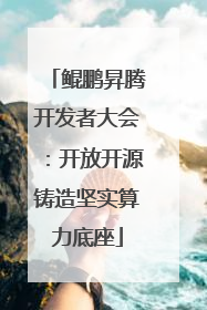鲲鹏昇腾开发者大会：开放开源铸造坚实算力底座