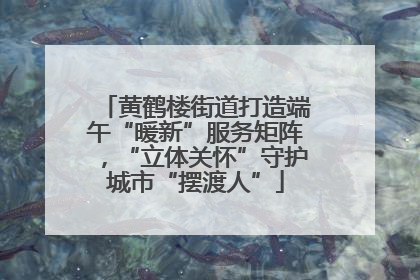 黄鹤楼街道打造端午“暖新”服务矩阵，“立体关怀”守护城市“摆渡人”