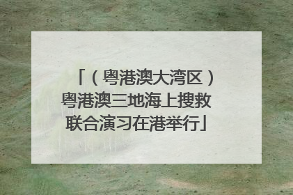 （粤港澳大湾区）粤港澳三地海上搜救联合演习在港举行