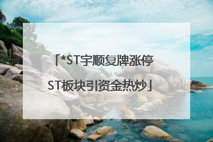 *ST宇顺复牌涨停 ST板块引资金热炒