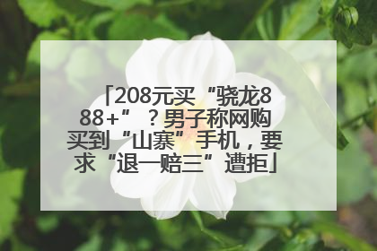 208元买“骁龙888+”？男子称网购买到“山寨”手机，要求“退一赔三”遭拒