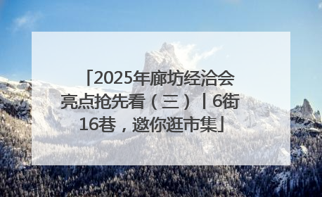 2025年廊坊经洽会亮点抢先看（三）丨6街16巷，邀你逛市集