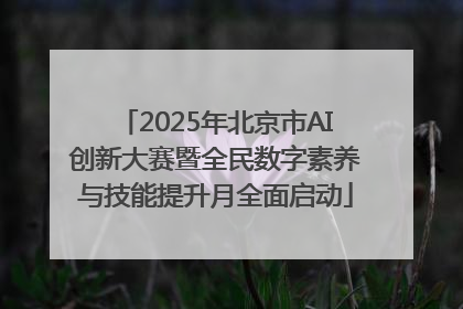 2025年北京市AI创新大赛暨全民数字素养与技能提升月全面启动