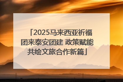 2025马来西亚祈福团来泰安团建 政策赋能共绘文旅合作新篇