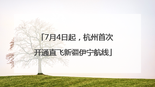 7月4日起，杭州首次开通直飞新疆伊宁航线