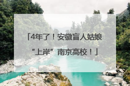 4年了！安徽盲人姑娘“上岸”南京高校！