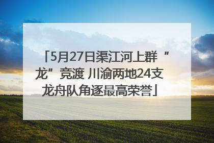 5月27日渠江河上群“龙”竞渡 川渝两地24支龙舟队角逐最高荣誉