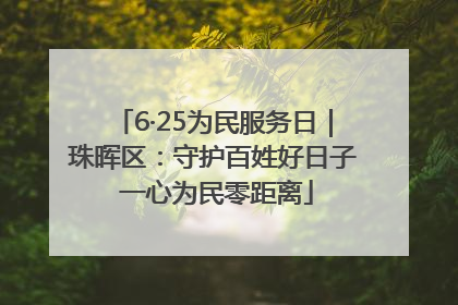 6·25为民服务日｜珠晖区：守护百姓好日子 一心为民零距离