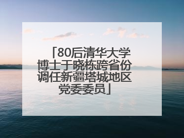 80后清华大学博士于晓栋跨省份调任新疆塔城地区党委委员