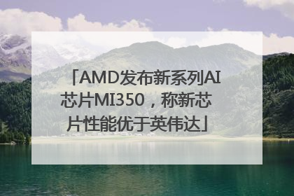 AMD发布新系列AI芯片MI350，称新芯片性能优于英伟达