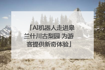 AI机器人走进皋兰什川古梨园 为游客提供新奇体验