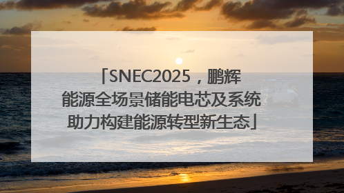 SNEC2025，鹏辉能源全场景储能电芯及系统助力构建能源转型新生态